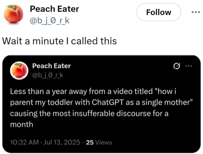 Tweet reading "Wait a minute I called this" with a screenshot of another tweet.