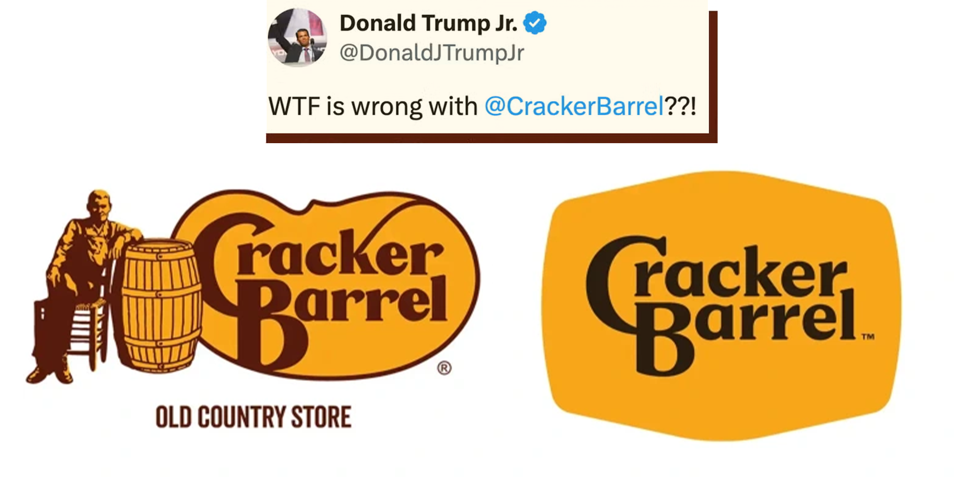 cracker barrel logo donald trump jr