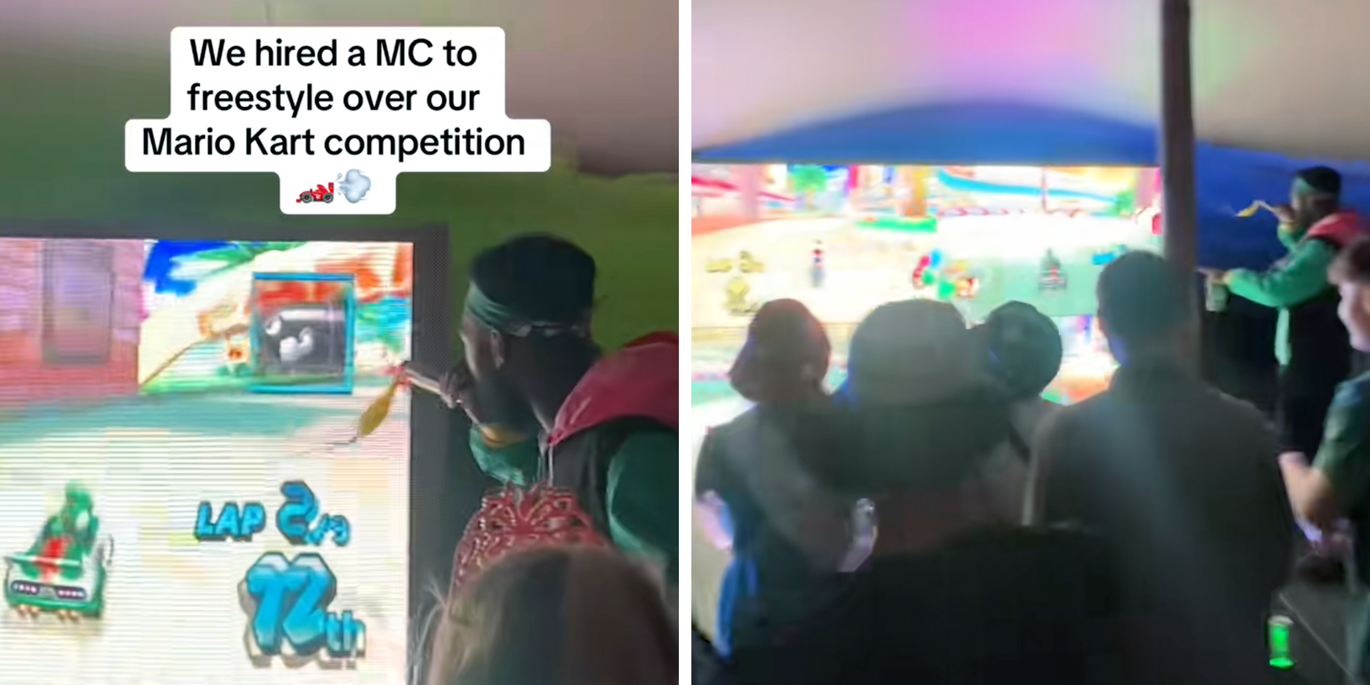 hired an mc to play mario kart