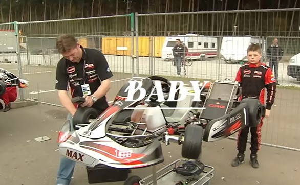 Racing driver Max Verstappen as a child.