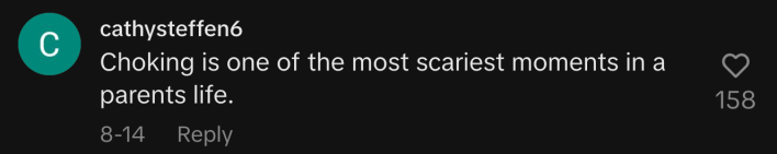“Choking is one of the most scariest moments in a parent's life.”