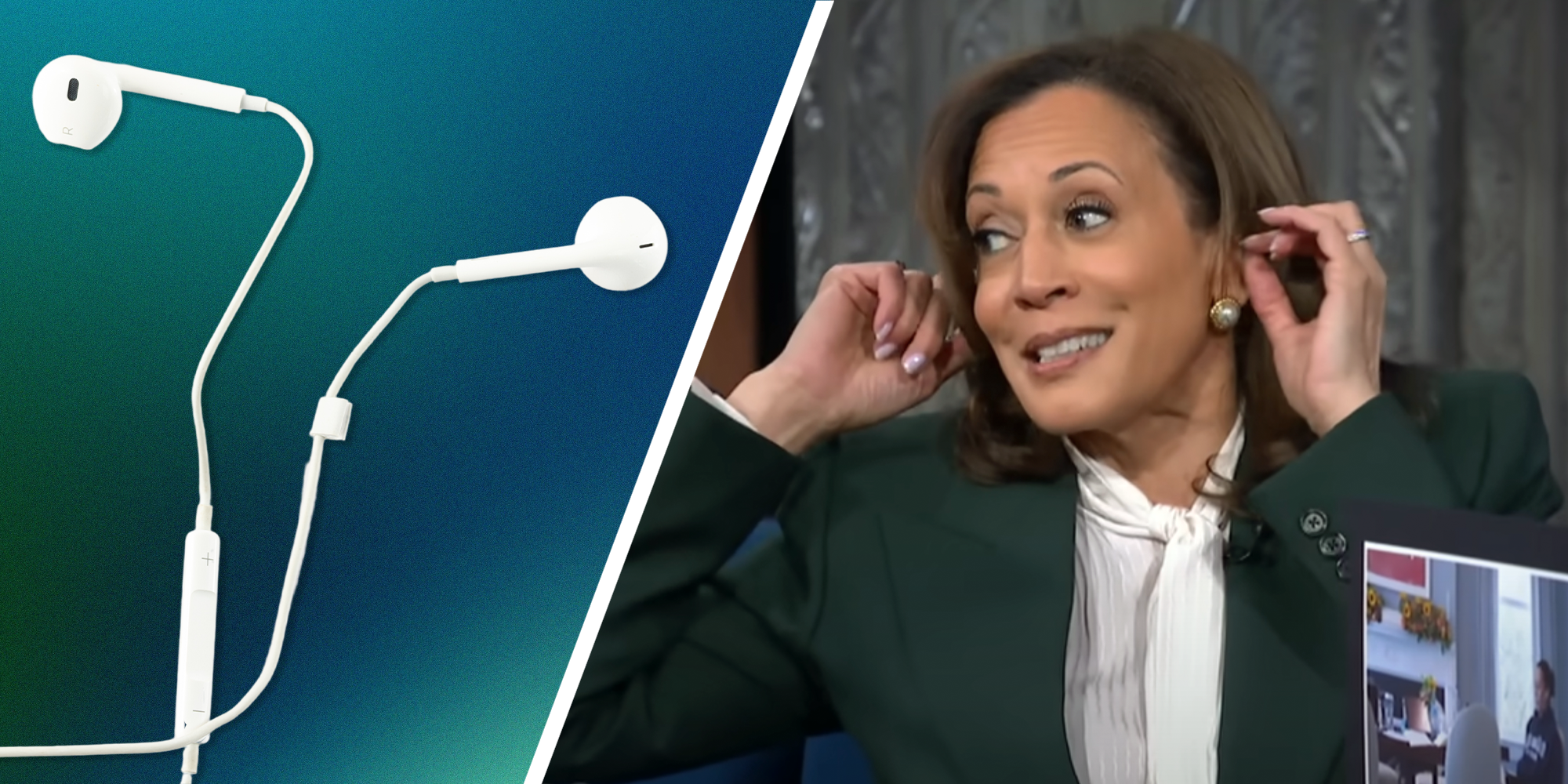 kamala harris wired headphones explained