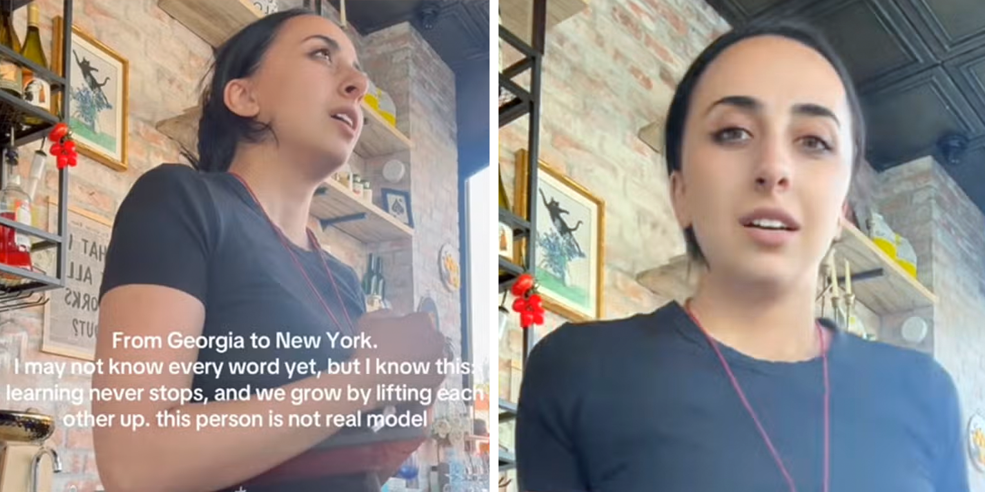 Owner Mariam of Mamali cafe in NYC speaking to rude customer. who told her to "speak better English."