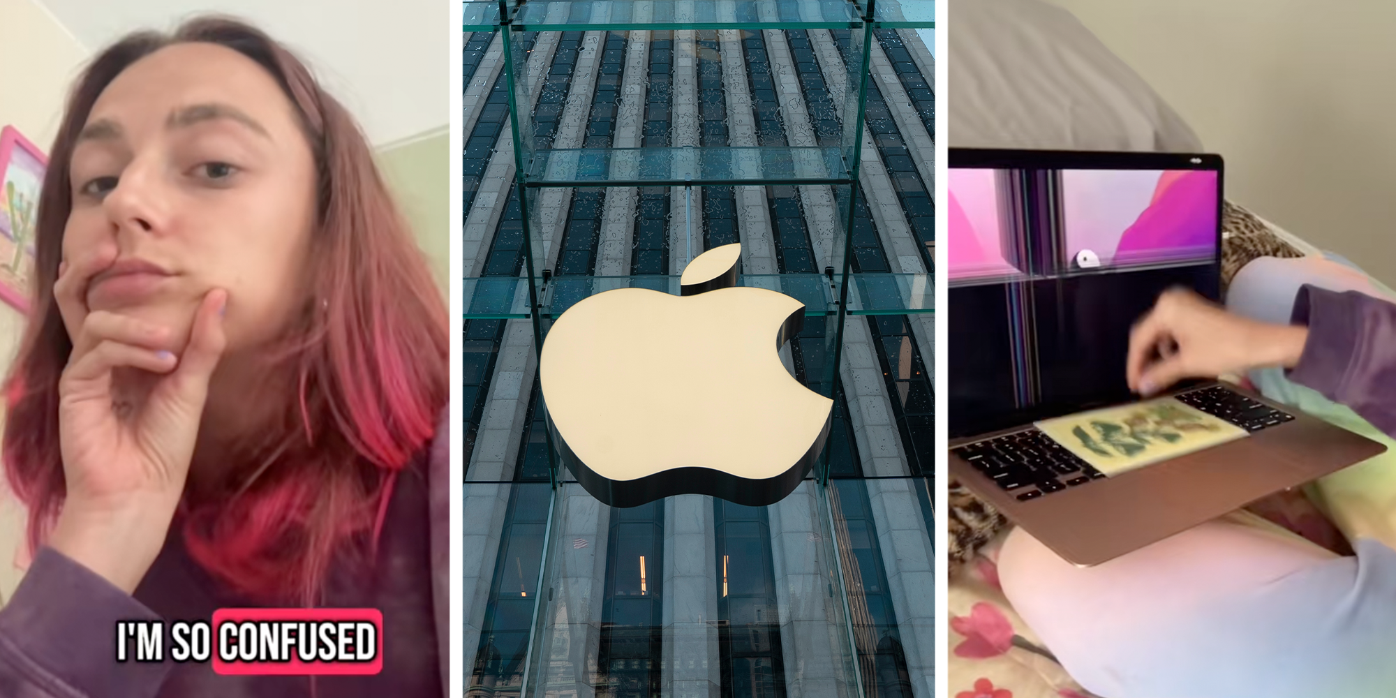 paper card breaks apple laptop screen