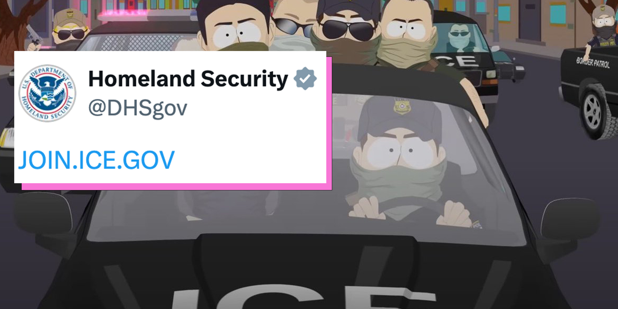 Department of Homeland Security South Park recruiting tweet