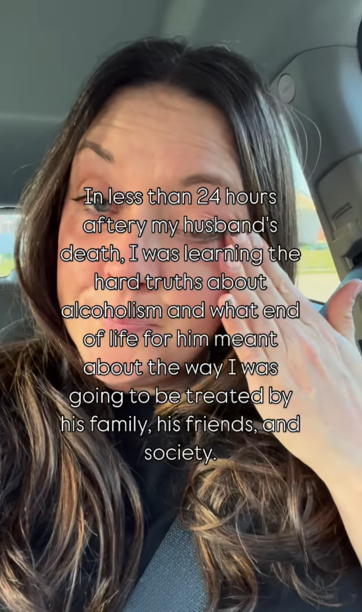 @anniethesafeparent/Instagram Parker said she was “shocked” by the hurtful message. She wrote, “In less than 24 hours after my husband’s death, I was learning the hard truths about alcoholism and what end of life for him meant about the way I was going to be treated by his family, his friends, and society.”
