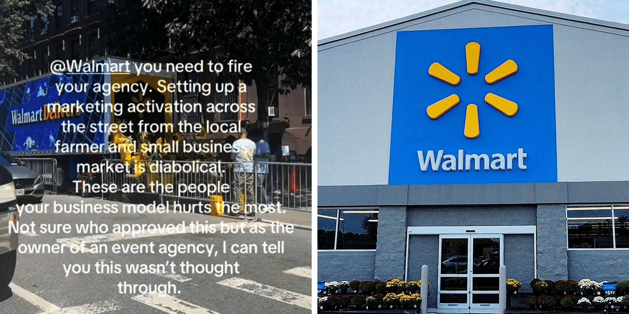 Left: Right: Entrance of Walmart Store, Rehoboth Beach, Delaware, USA.