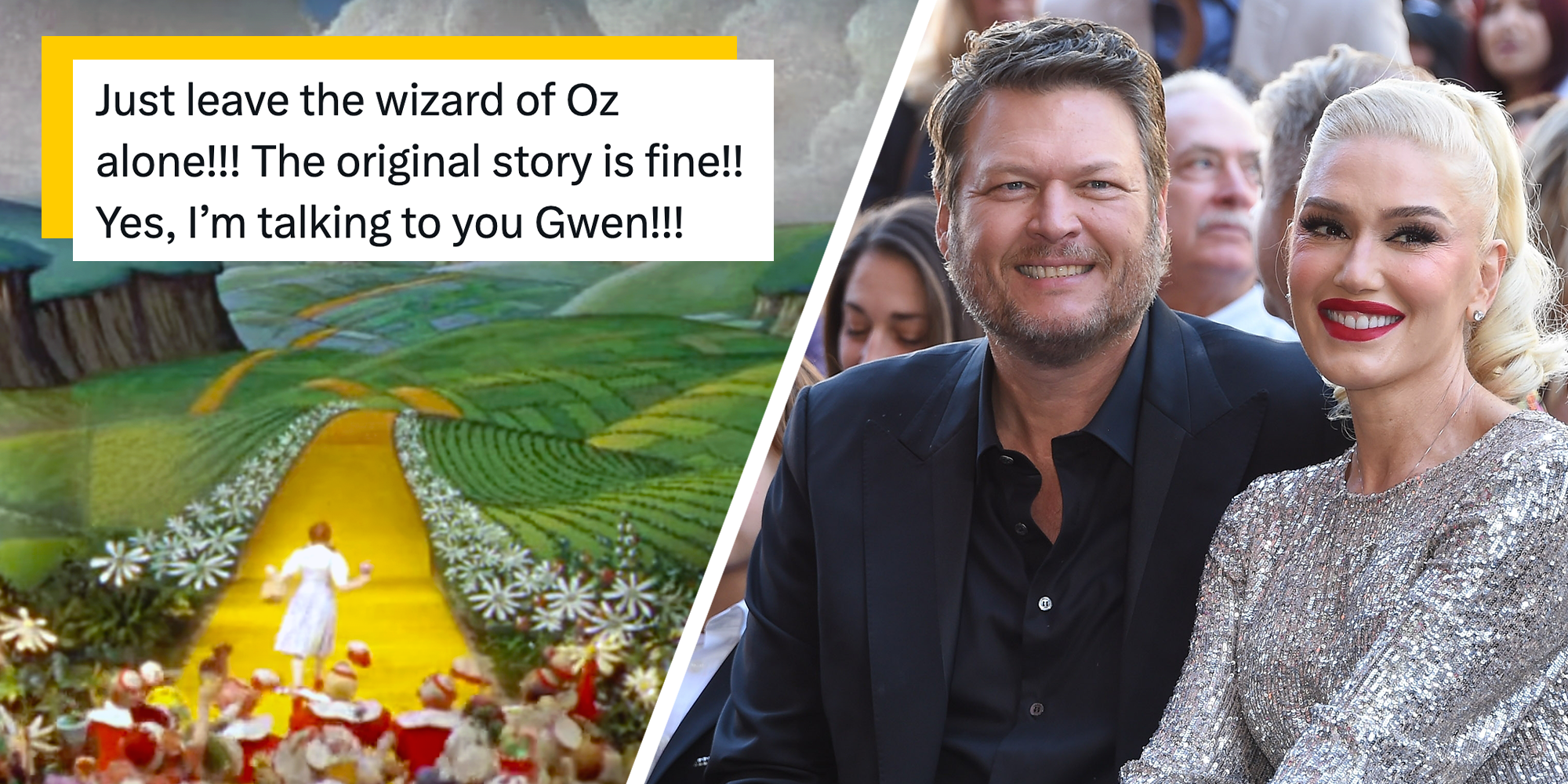 wizard of oz reboot gwen stefani blake shelton