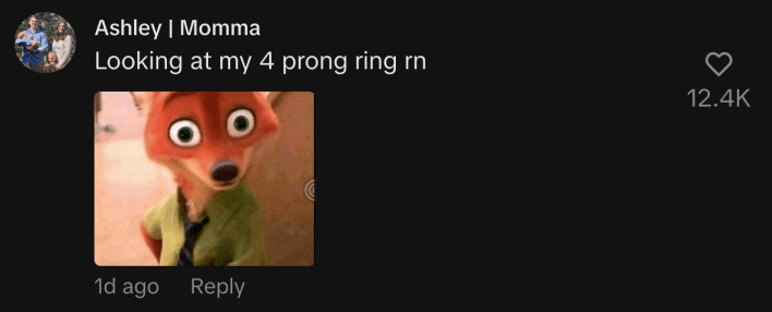 “Looking at my 4 prong ring rn”