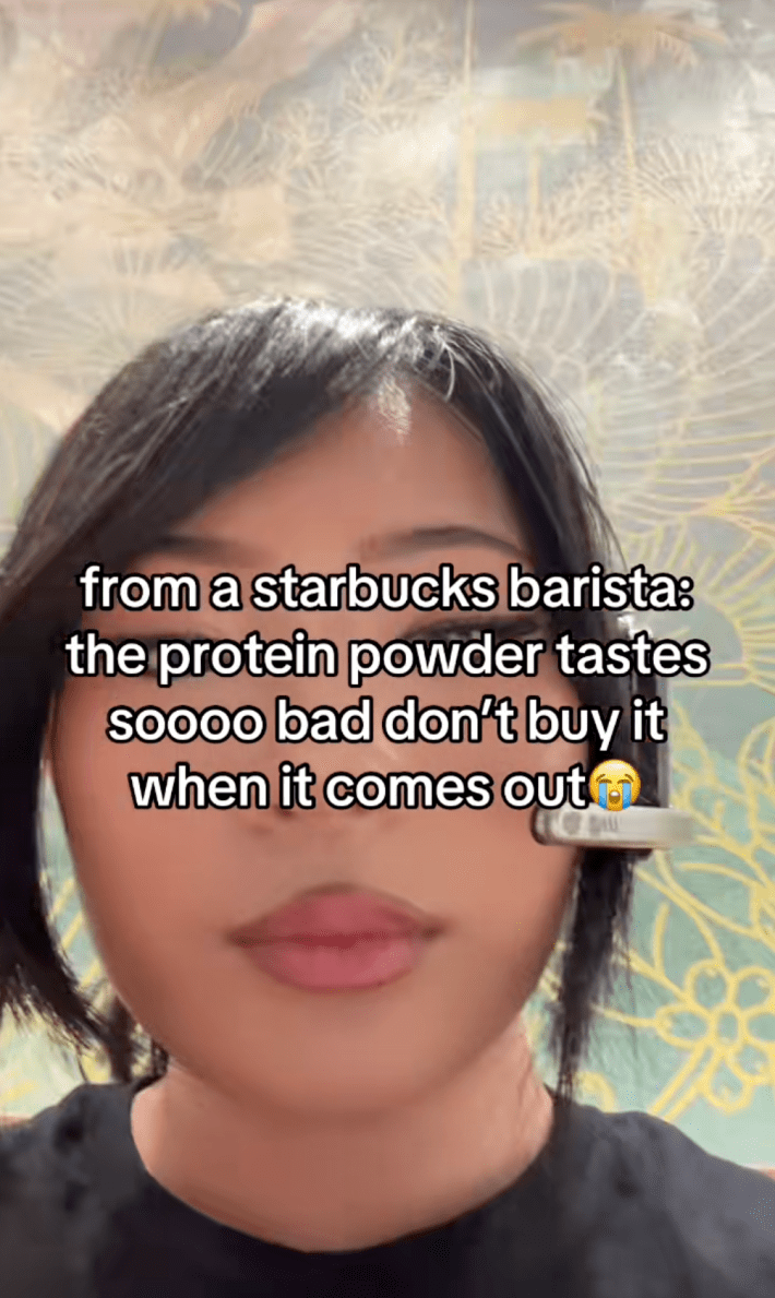 barista says starbucks protein tastes bad