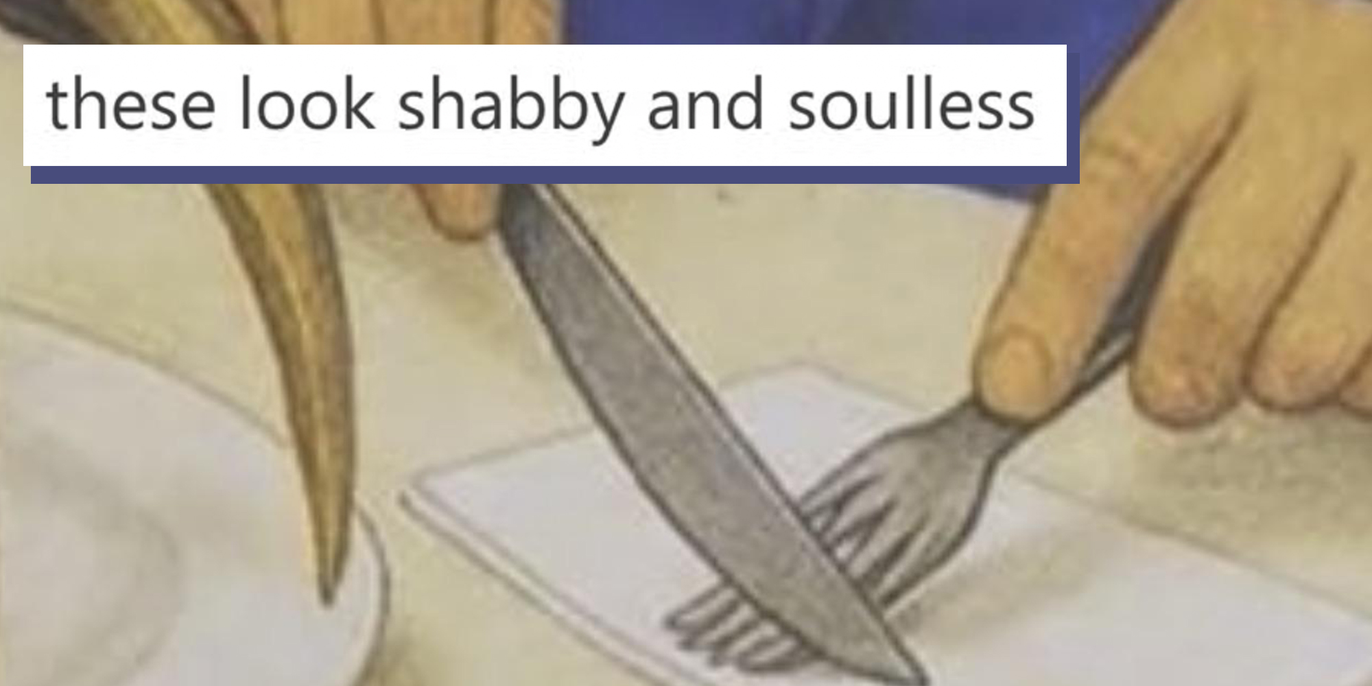 Fallout imagery with caption overlay reading "these look shabby and soulless."