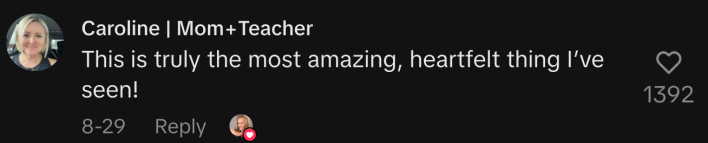 “This is truly the most amazing, heartfelt thing I’ve seen!”