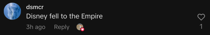 “Disney fell to the Empire.”