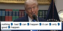 "It can only good happen": Trump's latest word salad becomes an instant