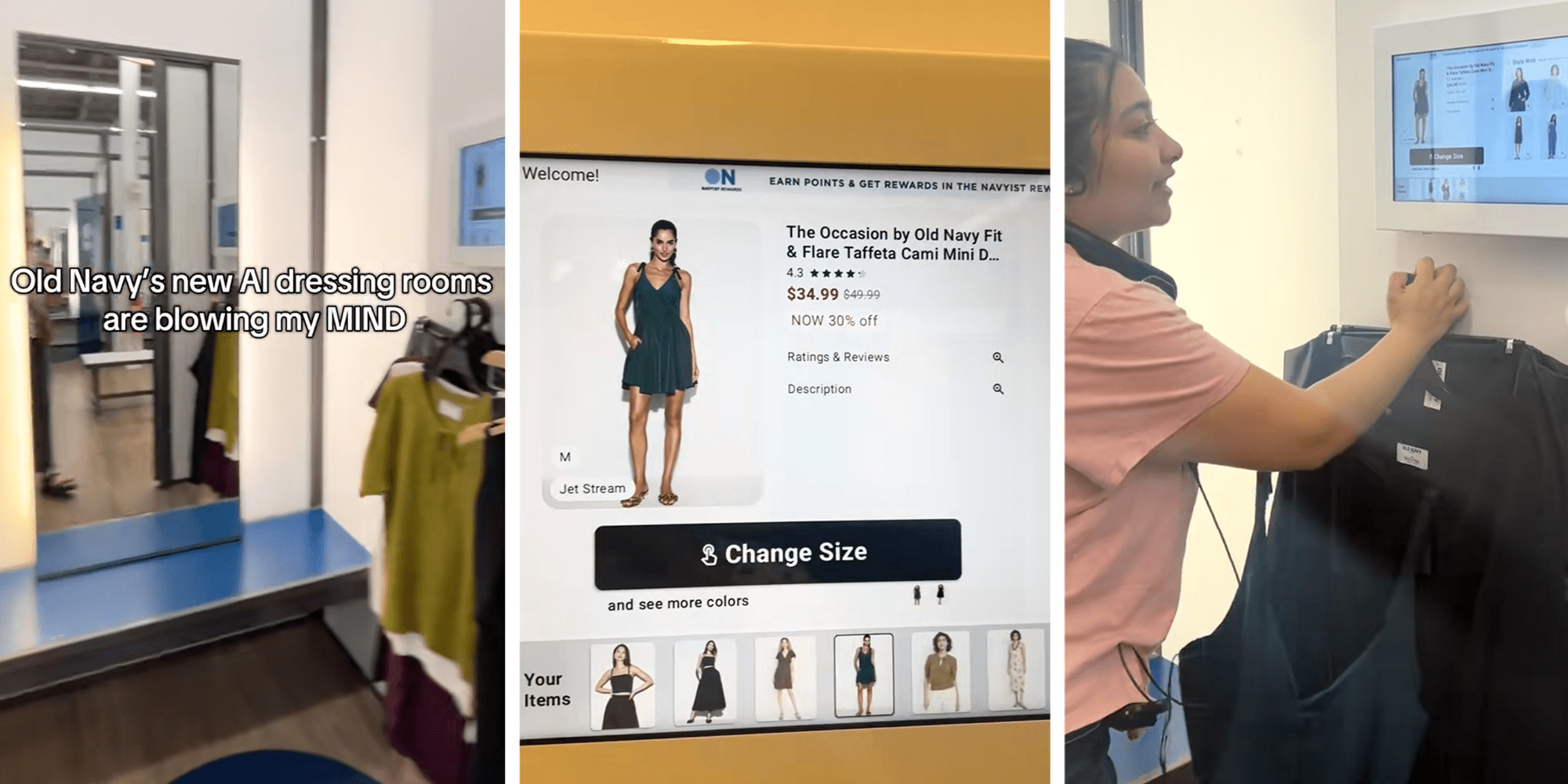 old navy digital dress rooms ai assistance