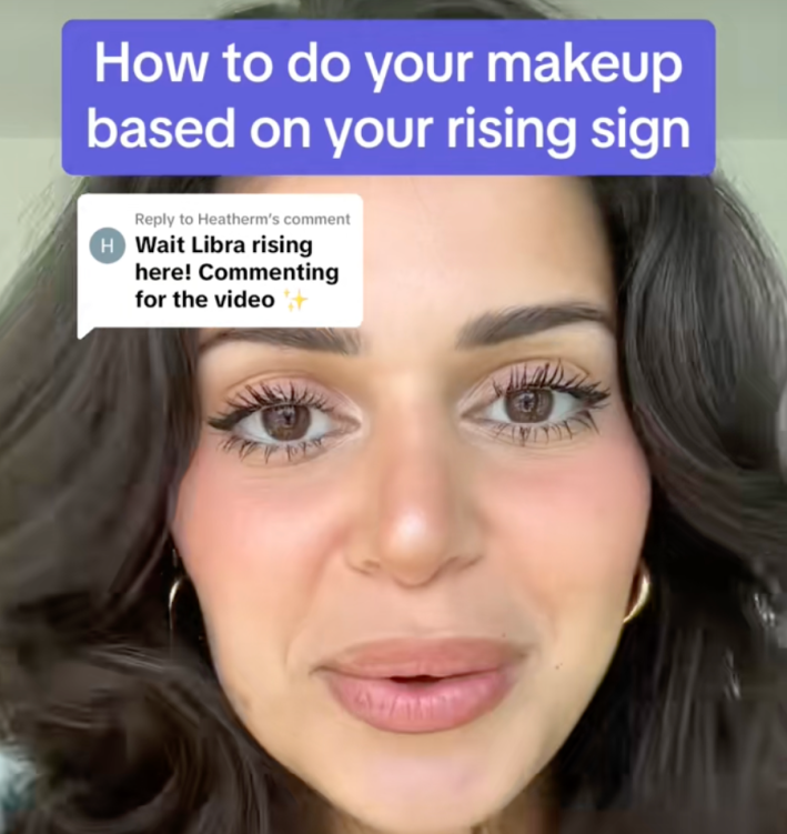 @nadia.khaledd/TikTok, "how to do your makeup based on your rising sign"