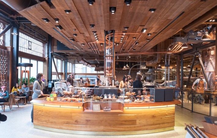 The Starbucks Reserve Roastery and Tasting room in Seattle. A one-of-a kind coffee shrine in the Starbucks hometown