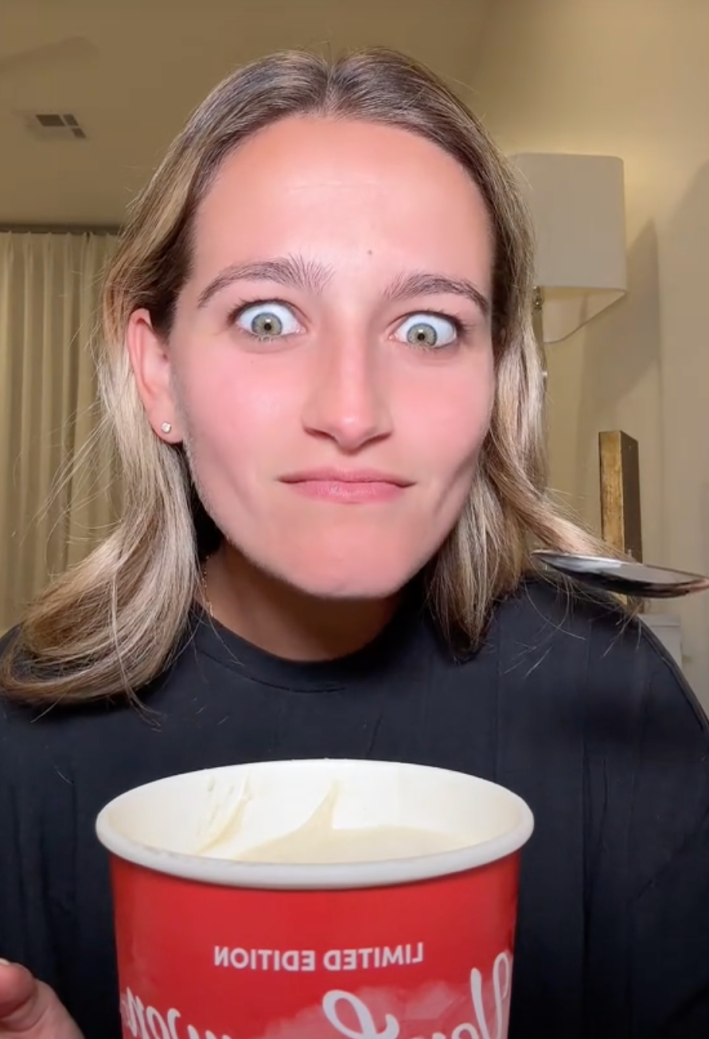 @calleyblue/TikTok tasting sunscreen flavored ice cream