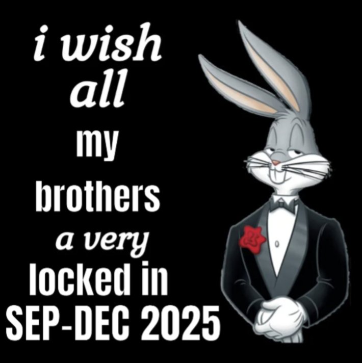 "The Great Lock In" meme in the formal Bugs Bunny format.