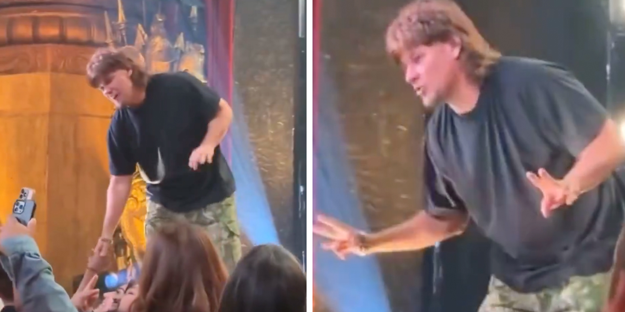 Theo Von dapping up fans following his Netflix Special taping at the Beacon Theater in New York.