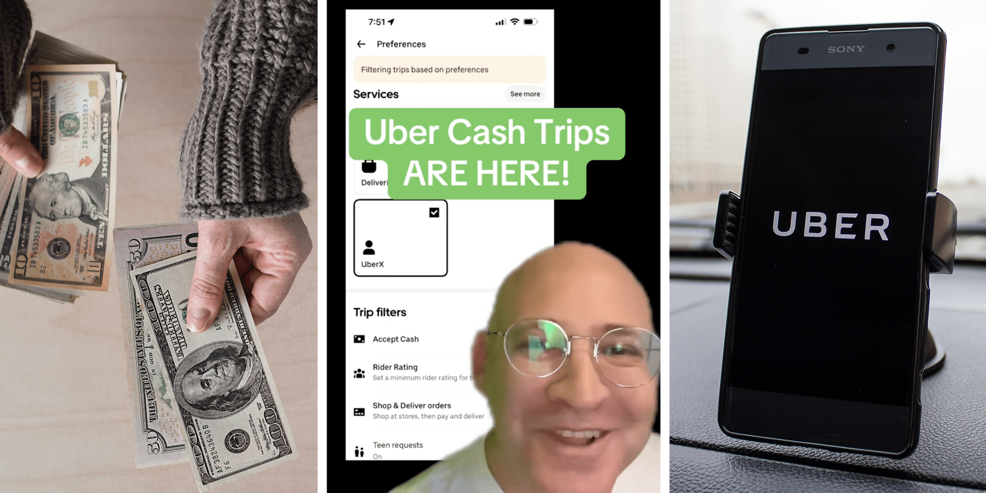 uber cash trips arrive