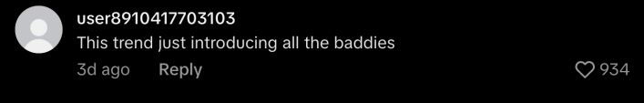 “This trend just introducing all the baddies…”