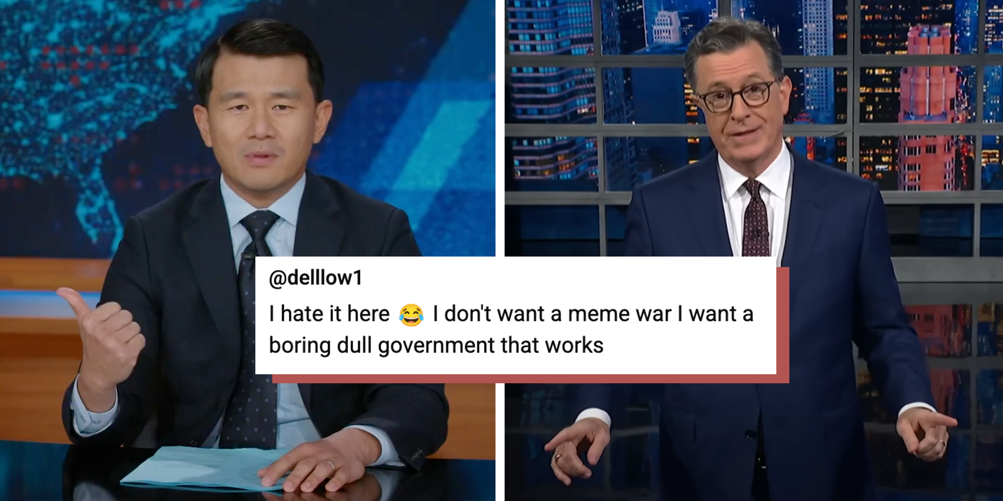 colbert chieng go after trumps meme war