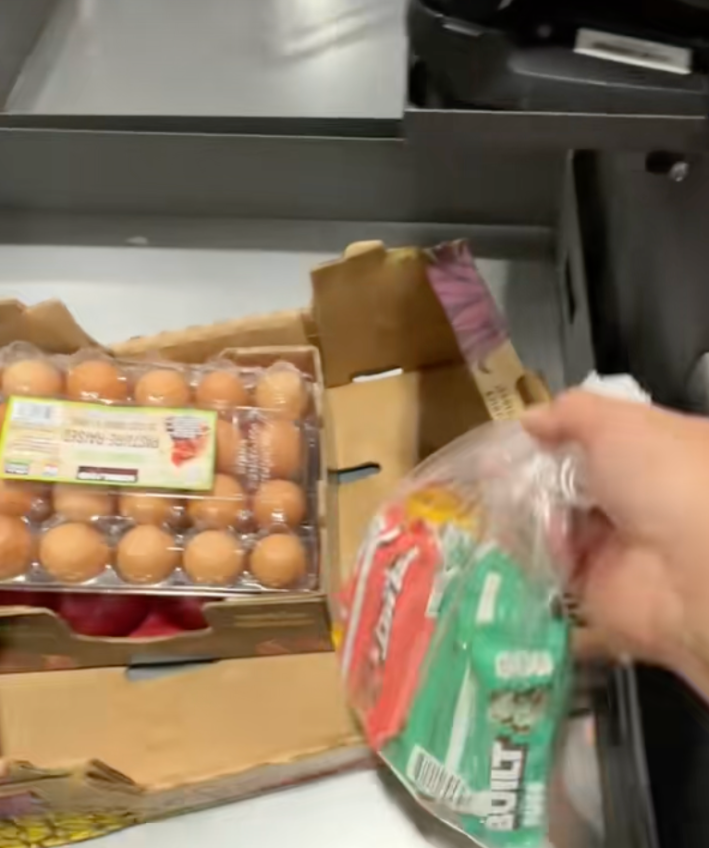 @the.hoang.family/TikTok shopping at costco without a cart - items placed into cardboard flat