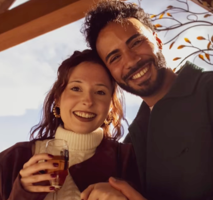 richard and ali smiling post engagement