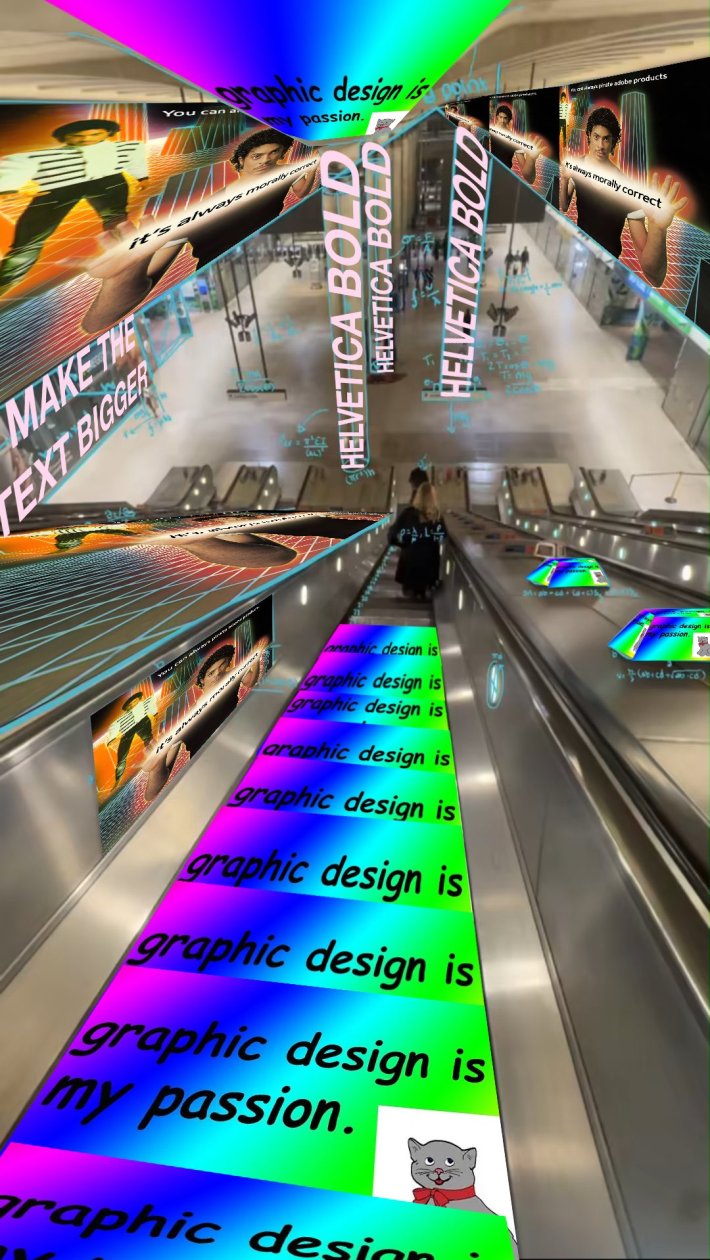 "How a mathematician sees the world" meme representing graphic designers.