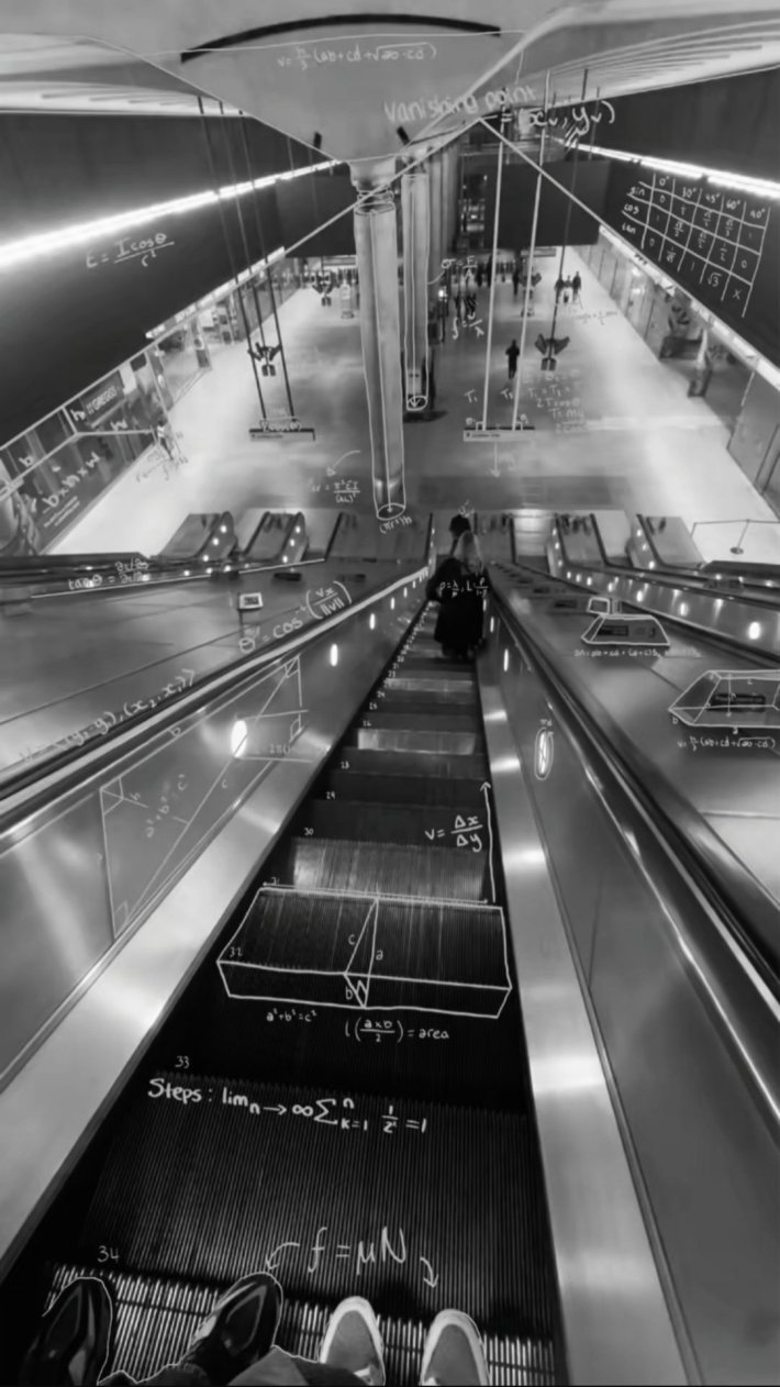 "How a mathematician sees the world" meme representing dog mathematicians.