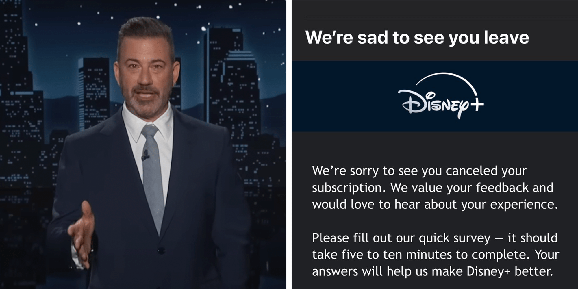 jimmy kimmel hulu disney plus cancellations in the millions