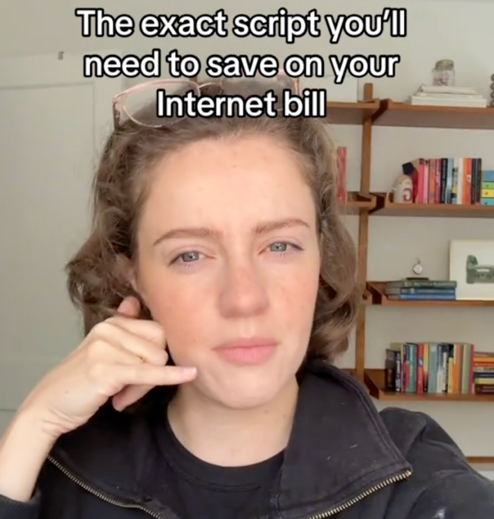 @savingmoneysabrina/TikTok "The exact script you'll need to save on your internet bill."