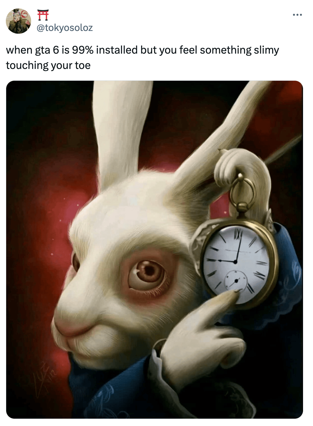 The “white rabbit pointing at a clock” meme explained: origins, meaning ...