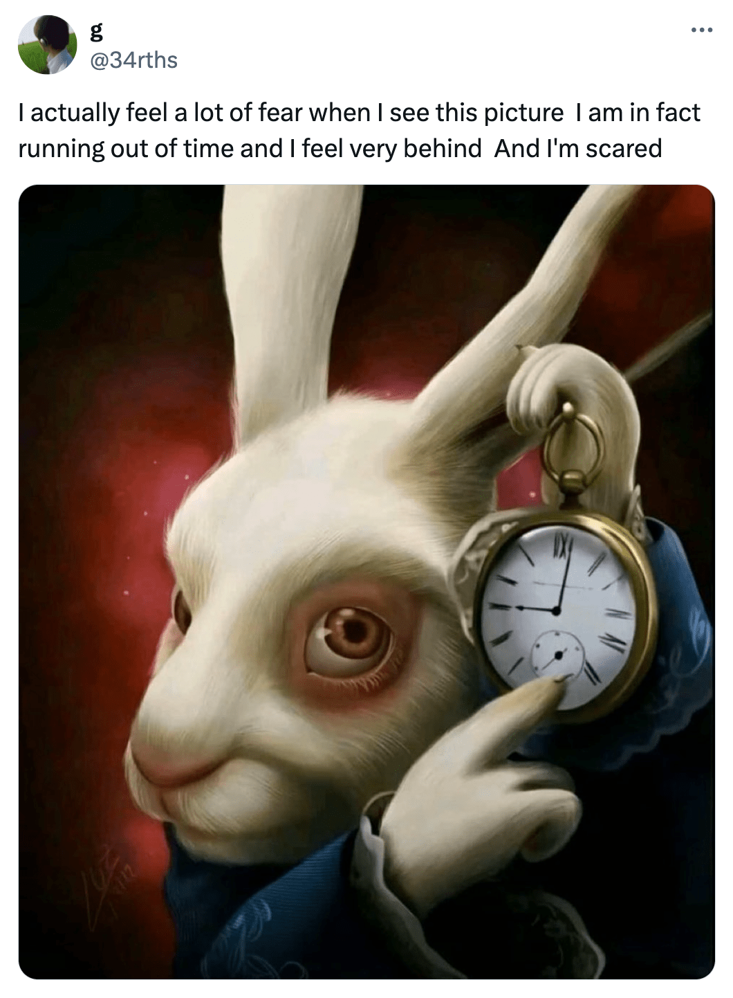 The “white rabbit pointing at a clock” meme explained: origins, meaning ...