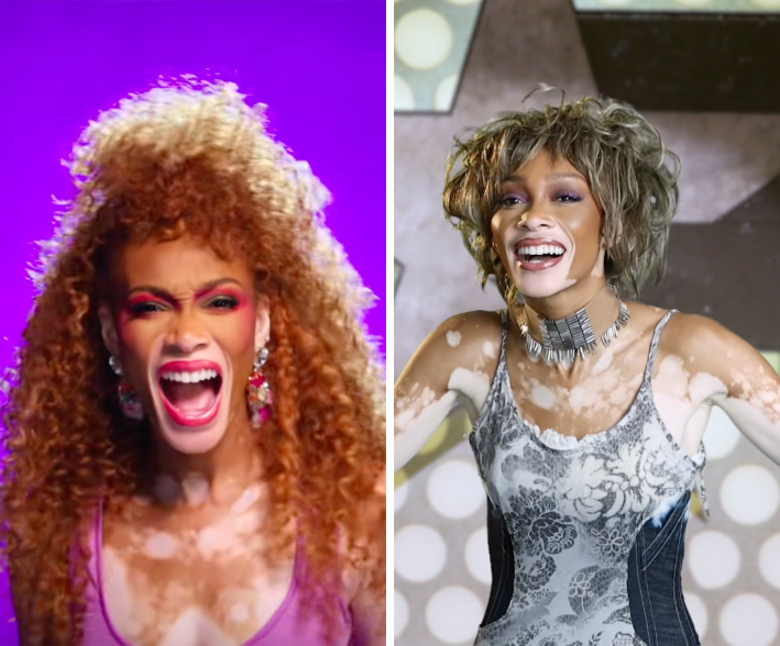 winnie harlow as whitney houston