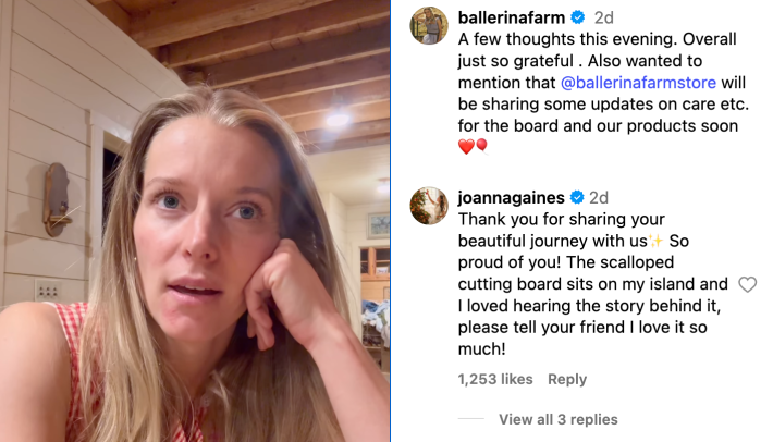 ballerina farm cutting board apology