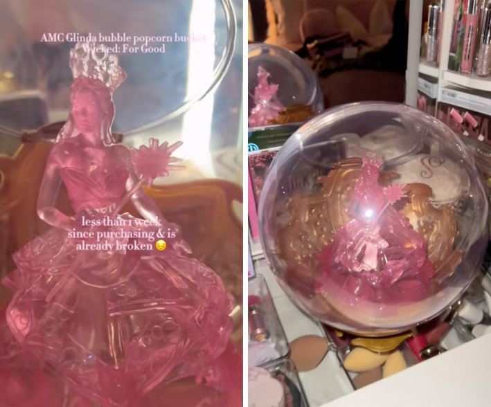 broken glinda popcorn bucket