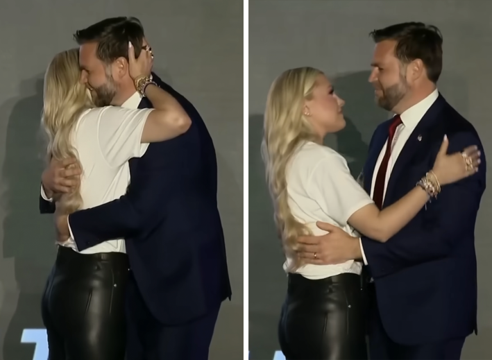 erika kirk jd vance hugging