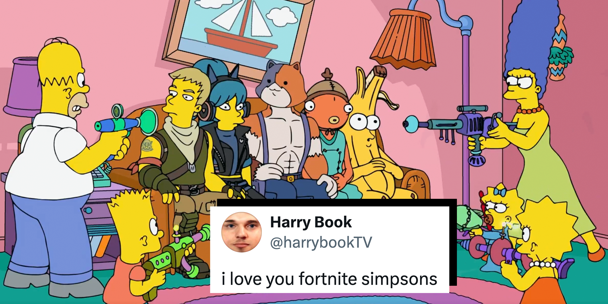 fortnite characters on the simpsons couch