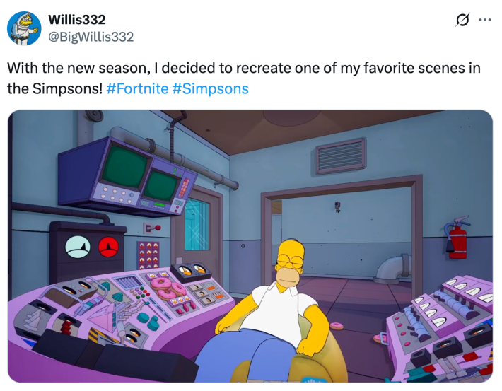With the new season, I decided to recreate one of my favorite scenes in the Simpsons! #Fortnite #Simpsons