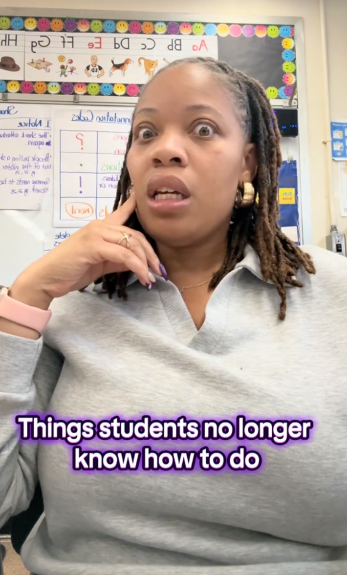 @mommy_n_zachy/TikTok with onscreen text "Things students no longer know how to do."