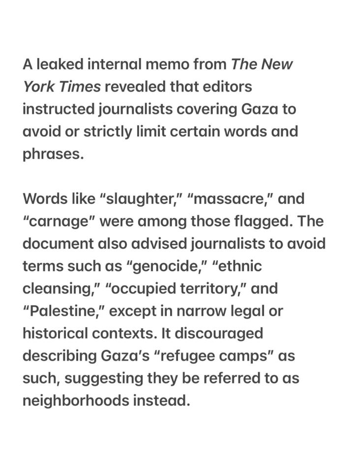 Ms. Rachel's Instagram post about the internal New York Times memo.