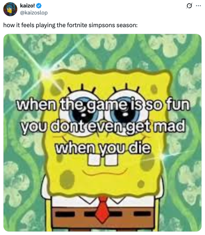 how it feels playing the fortnite simpsons season