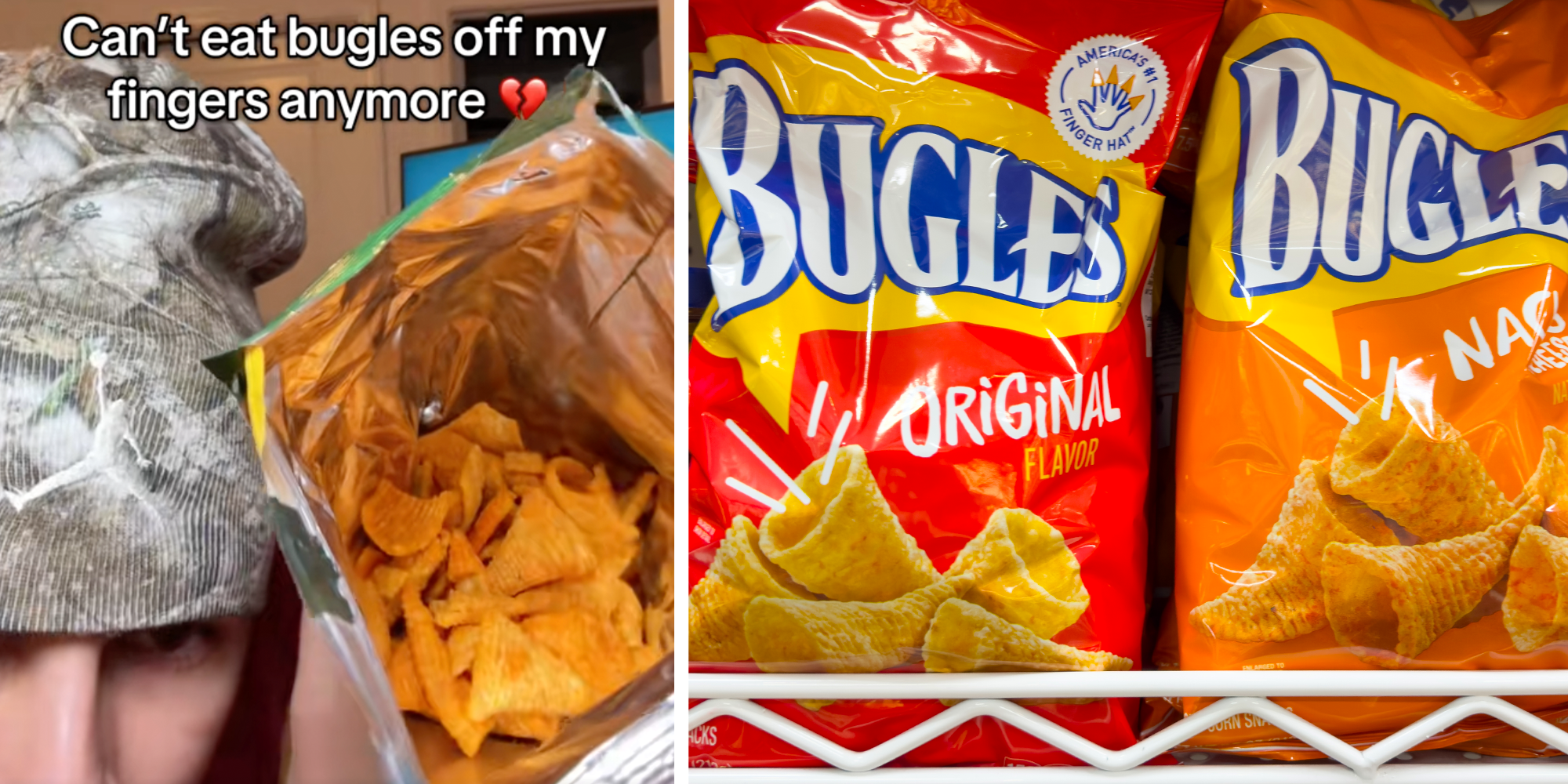 cant eat bugles off fingers anymore