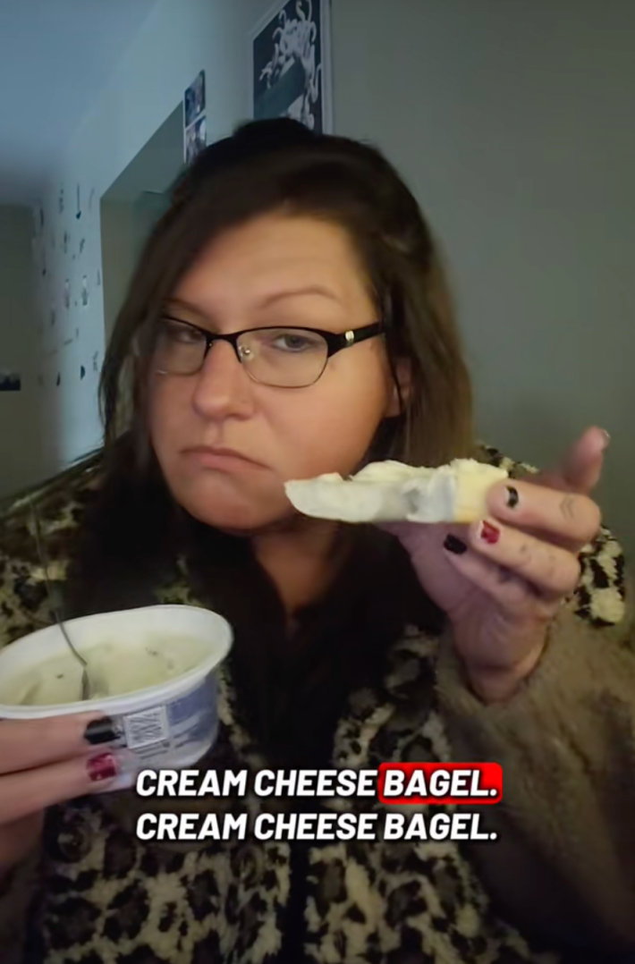 “Internet’s going crazy over 6-7… I’m just over here like: creamcheese-bagel, creamcheese-bagel, creamcheese-bagel.”