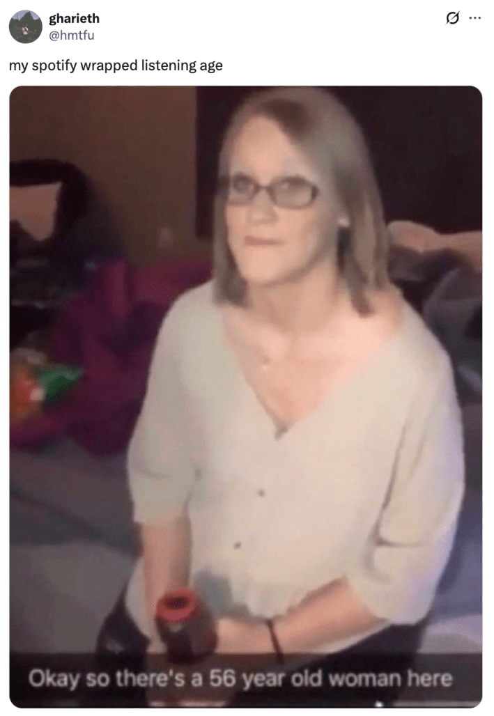 my spotify wrapped listening age