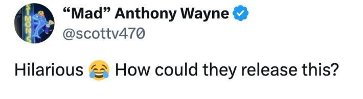 hilarious. how could they release this?