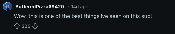“Wow, this is one of the best things Ive seen on this sub!”
