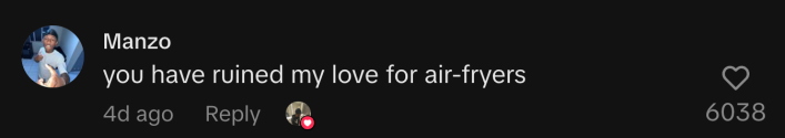 “you have ruined my love for air-fryers”